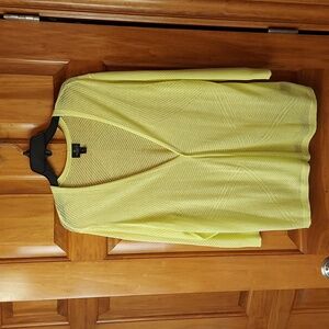* Worthington Bright Yellow Open-Front Cardigan, Lightweight, Size 1X, Like New